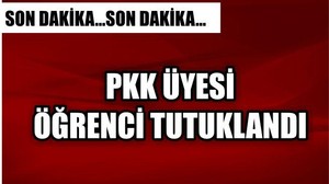 PKK üyesi öğrenci tutuklandı