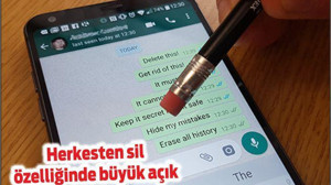 WhatsApp mesajlarını silemiyorsunuz!