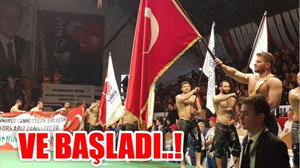 KURTDERELİ'DE GÜREŞLER BAŞLADI