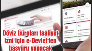 Döviz büroları faaliyet izni için e-Devlet'ten başvuru yapacak