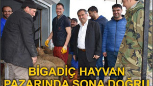 BİGADİÇ’TE KÜÇÜKBAŞ HAYVAN PAZARINDA SONA DOĞRU