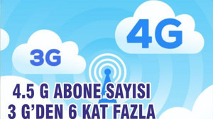 4,5G Abone Sayısı 3G'den 6 Kat Fazla!