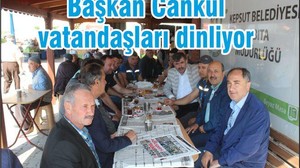 Başkan Cankul vatandaşları dinliyor