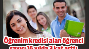 Öğrenim kredisi alan öğrenci sayısı 16 yılda 3 kat arttı
