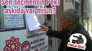 SEN SEÇMENSİN PEKİ, ASKIDA VAR MISIN?