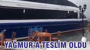 YAĞMUR’A TESLİM OLDU