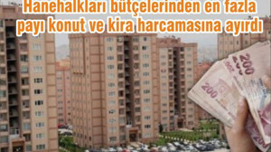 Hanehalkları bütçelerinden en fazla payı konut ve kira harcamasına ayırdı