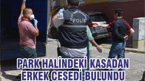 PARK HALİNDEKİ KASADAN ERKEK CESEDİ BULUNDU