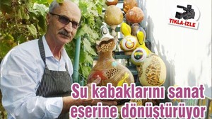Su kabaklarını sanat eserine dönüştürüyor