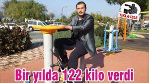 Bir yılda 122 kilo verdi