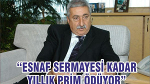 “ESNAF SERMAYESİ KADAR YILLIK PRİM ÖDÜYOR”