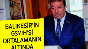 BALIKESİR'İN GSYİH'Sİ ORTALAMA ALTINDA