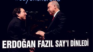 Erdoğan, ünlü besteci ve piyanist Fazıl Say’ın konserini izledi