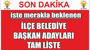 LİSTE TAMAM! İŞTE BEKLENEN ADAY LİSTESİ