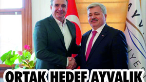 CUMHUR İTTİFAKI AYVALIK BELEDİYE BAŞKAN ADAYI BAŞARAN'DAN GENCER'E ZİYARET