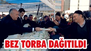 Dursunbey’de ücretsiz bez torba dağıtıldı