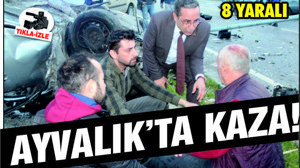 Ayvalık’ta Trafik Kazası: 8 Yaralı