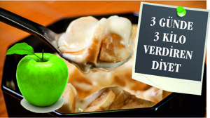3 GÜNDE 3 KİLO VERDİREN DİYET
