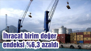 İhracat birim değer endeksi %6,3 azaldı