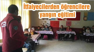 İtfaiyecilerden öğrencilere yangın eğitimi