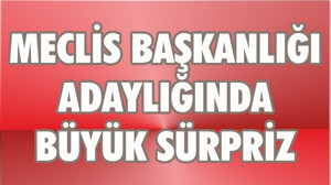 MECLİS BAŞKANLIĞINDA SÜRPRİZ ADAY