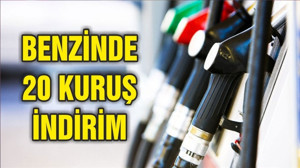 Benzinde 20 kuruş indirim