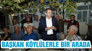 BAŞKAN KÖYLÜLERLE BİR ARADA