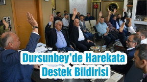 Dursunbey’de Harekata Destek Bildirisi