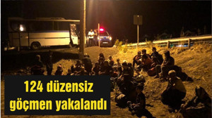 Balıkesir'in Ayvalık ilçesinde 124 düzensiz göçmen yakalandı