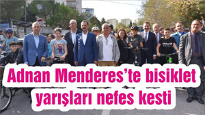 Adnan Menderes’te bisiklet yarışları nefes kesti