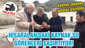 HİSARALAN'DAKİ KAYNAK SU GÖRENLERİ ŞAŞIRTIYOR!