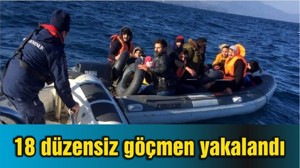 18 düzensiz göçmen yakalandı