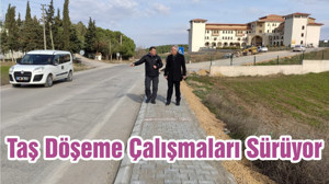 Taş Döşeme Çalışmaları Sürüyor