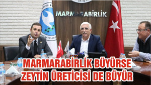 MARMARABİRLİK BÜYÜRSE ZEYTİN ÜRETİCİSİ DE BÜYÜR