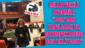 BOR'DAN YAPILACAK DEZENFEKTANA DESTEK