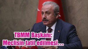 TBMM Başkanı: Meclisin tatil edilmesi…