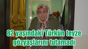 İstediği malzemelerin geldiğini gören 82 yaşındaki Türkün teyze gözyaşlarını tutamadı