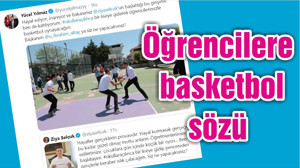 Öğrencilere basketbol sözü