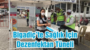 Bigadiç’te Sağlık İçin Dezenfektan Tüneli