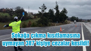 Sokağa çıkma kısıtlamasına uymayan 387 kişiye cezalar kesildi!