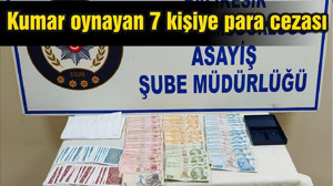 Balıkesir'de kumar oynayan 7 kişiye para cezası