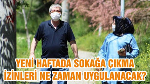 YENİ HAFTADA SOKAĞA ÇIKMA İZİNLERİ NE ZAMAN UYGULANACAK?