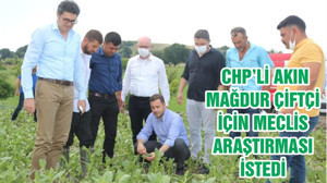CHP’Lİ AKIN MAĞDUR ÇİFTÇİ İÇİN MECLİS ARAŞTIRMASI İSTEDİ