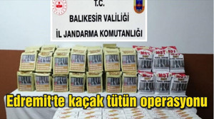Edremit'te kaçak tütün operasyonu