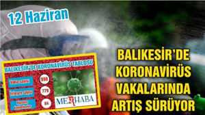 BALIKESİR’DE KORONAVİRÜSTE 12 HAZİRAN TABLOSU