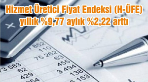 Hizmet Üretici Fiyat Endeksi (H-ÜFE) yıllık %9,77 aylık %2,22 arttı