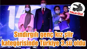 Sındırgılı genç kız şiir kategorisinde Türkiye 3.sü oldu
