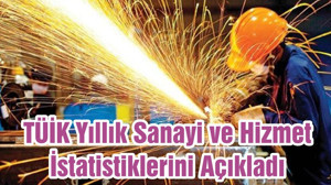 TÜİK Yıllık Sanayi ve Hizmet İstatistiklerini Açıkladı