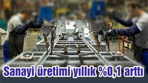 Sanayi üretimi yıllık %0,1 arttı