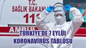 TÜRKİYE’DE 7 EYLÜL KORONAVİRÜS TABLOSU